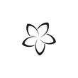 Beauty plumeria icon flowers design illustration