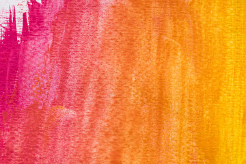 Canvas Print - art painting pink with orange colour on white background