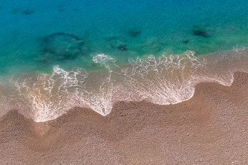 Soft wave of sea on the sand