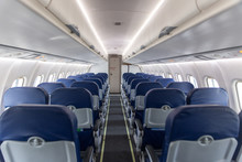 Empty Interior Of The Passenger Aircraft