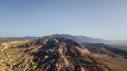 Sticker - Drone view over Death Valley landscape as seen from the Golden Canyon heights