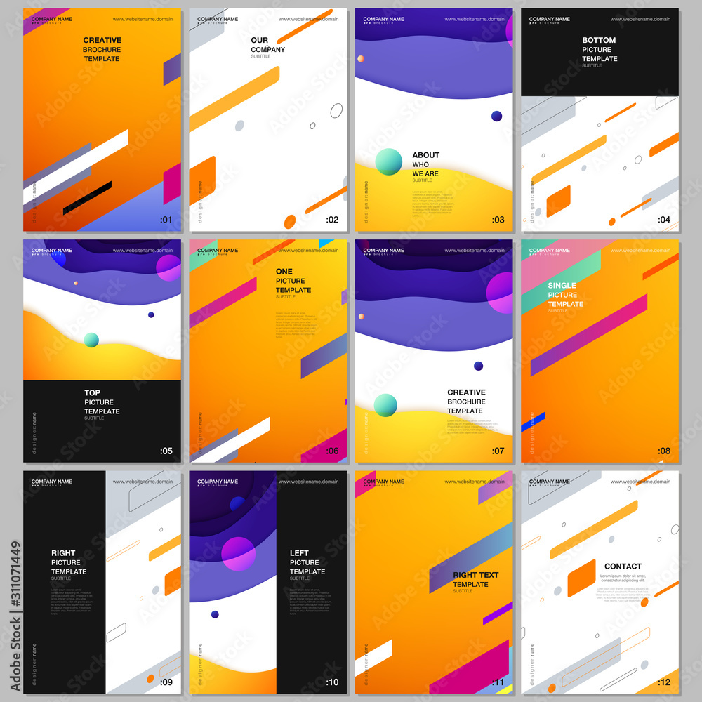 A4 brochure layout of covers design template for flyer leaflet, A4 ...
