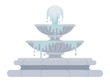 Tiered fountain vector icon flat isolated