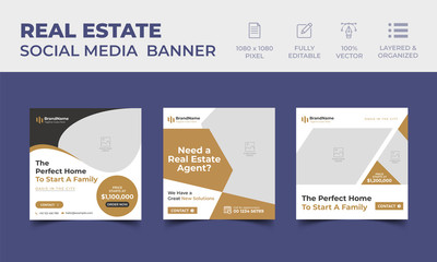 Real Estate Social Media Banner Template