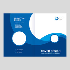 Cover design for presentations and advertising, creative layout of booklet cover, catalog, flyer, fashionable background for text and photo	