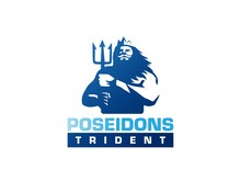 Poseidon Trident Assassin's Creed Odyssey Lightning Bolt Shield Aqua Man Hand Blue Ocean Sea Thunder Storm Gradient Fresh Water Magic Vector Icon Logo Design Editable Amazing Art Abstract Symbol Sign