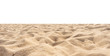 Beach isolated, beach sand texture di-cut on white.