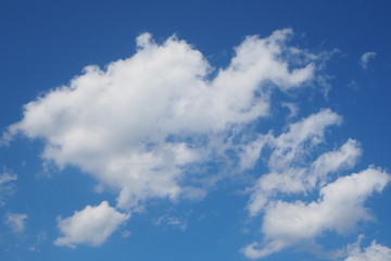 the clear sky in the morning of winter