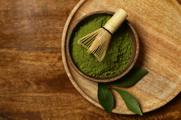 Poster - natural organic matcha green tea powder