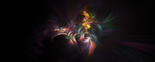 Colorful Abstract Effects Background On Black Background
