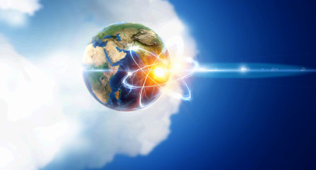 Wall Mural - astronomy concept backdrop. 3d rendering
