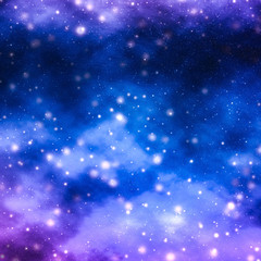 Wall Mural - stars, planet and galaxy in cosmos universe, space and time travel science background