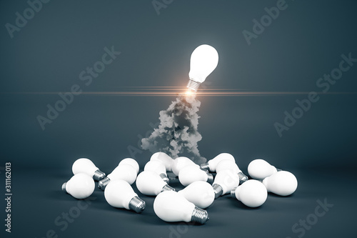 Flying with launching lamp
