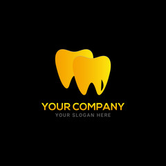 Poster - Creative abstract dental color tooth check logo design