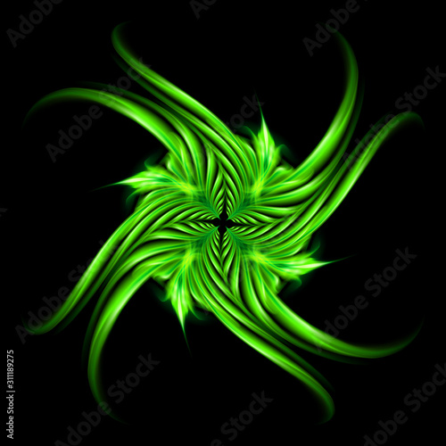 Abstract Image Of Blazing Hot Green Fire Swirl And Plasma Effects Movement Soft Fire Flame Beauty Texture Of Amazing Magic Fire Light Effect On Black Background Stock Vector Adobe Stock