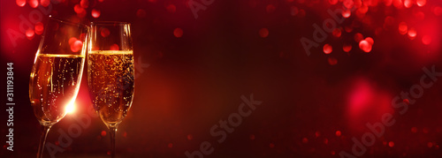 Fotomural Champagne for valentines day