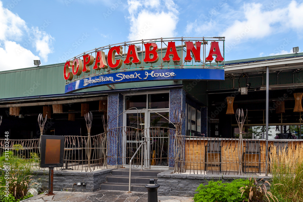Niagara Falls, Ontario, Canada - September 3, 2019: Copacabana Steakhouse  in Niagara Falls, Ontario, Canada. Copacabana is a Brazilian steakhouse  restaurants franchise. Stock Photo | Adobe Stock
