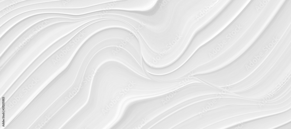 Abstract grey white waves and lines pattern.  Futuristic template background.  - obrazy, fototapety, plakaty 