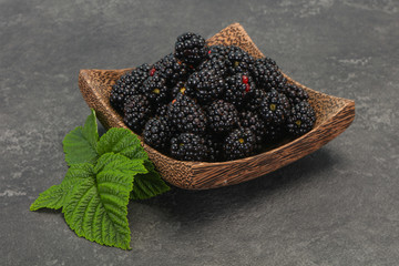 Sweet tasty ripe Blackberry heap