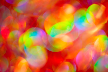 Aufkleber - Red glitter vintage lights background. defocused