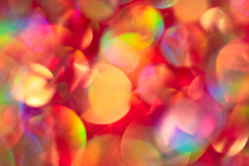 Aufkleber - Red glitter vintage lights background. defocused