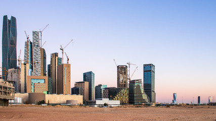 Canvas Print - Big buildings equipped with the latest technology in the capital Riyadh in the Kingdom of Saudi Arabia