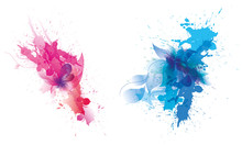Blue Purple Watercolor Splatter Free Stock Photo - Public Domain Pictures