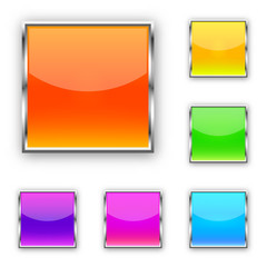 Wall Mural - vector glossy buttons