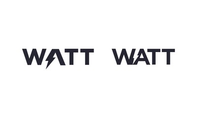 Poster - Watt word for electric logo vector editable