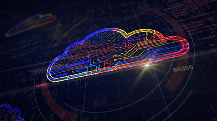 Wall Mural - shopping cart symbol futuristic sketch