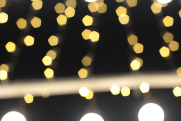 Wall Mural - Bokeh of ratchadamnoen in Xmas light 