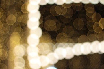 Wall Mural - Bokeh of ratchadamnoen in Xmas light 