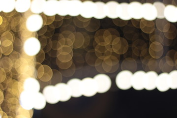 Wall Mural - Bokeh of ratchadamnoen in Xmas light 