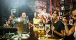 © Joshua Resnick - group of people smoking hookah in bar
