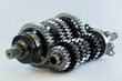 high performance motorcycle race gearbox on a white background. 
