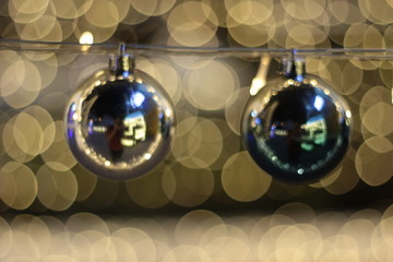 Wall Mural - Xmas Ball Before the new year light