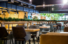 Interior Of Modern Loft Style Restaurant