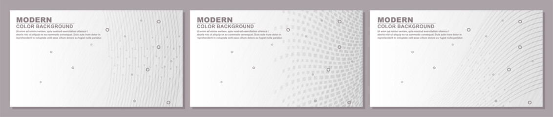 Set of Abstract background with gray And white color.