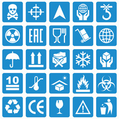 Wall Mural - packaging product icon set vector symbol