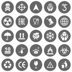 Wall Mural - packaging product icon set vector symbol