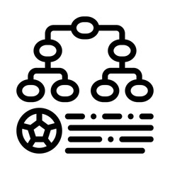 Canvas Print - Soccer Game League Table Icon Vector. Outline Soccer Game League Table Sign. Isolated Contour Symbol Illustration