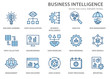 © lovemask - Business Intelligence icons set. Vector illustration. Editable stroke.