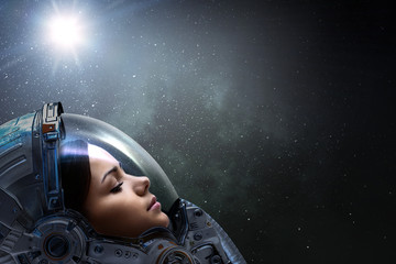 Wall Mural - exploring outer space. mixed media