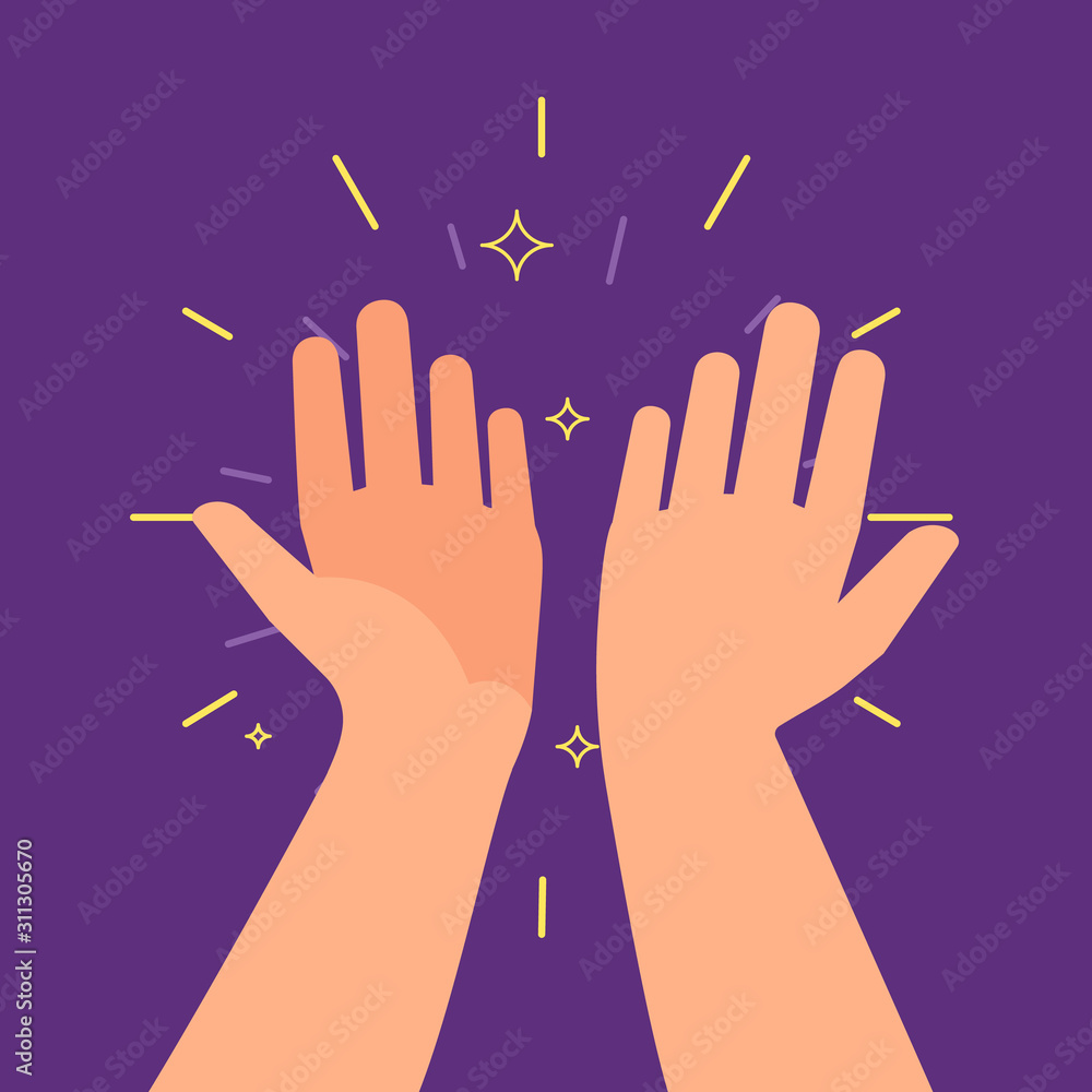 High five hands. Two hands giving a high five, great work achievement ...