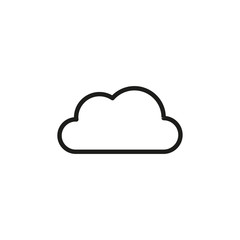 Wall Mural - Simple cloud line icon.