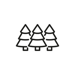 Sticker - Simple forest line icon.