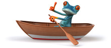 Fun Frog- 3D Illustration