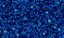 Vector Shiny Disco Background With Blue Dots