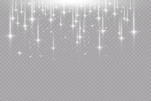 White Sparks Glitter Special Light Effect. Vector Sparkles On Transparent Background. Christmas Abstract Pattern. Sparkling Magic Dust Particles