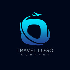 Wall Mural - Letter O tour and travel logo design vector